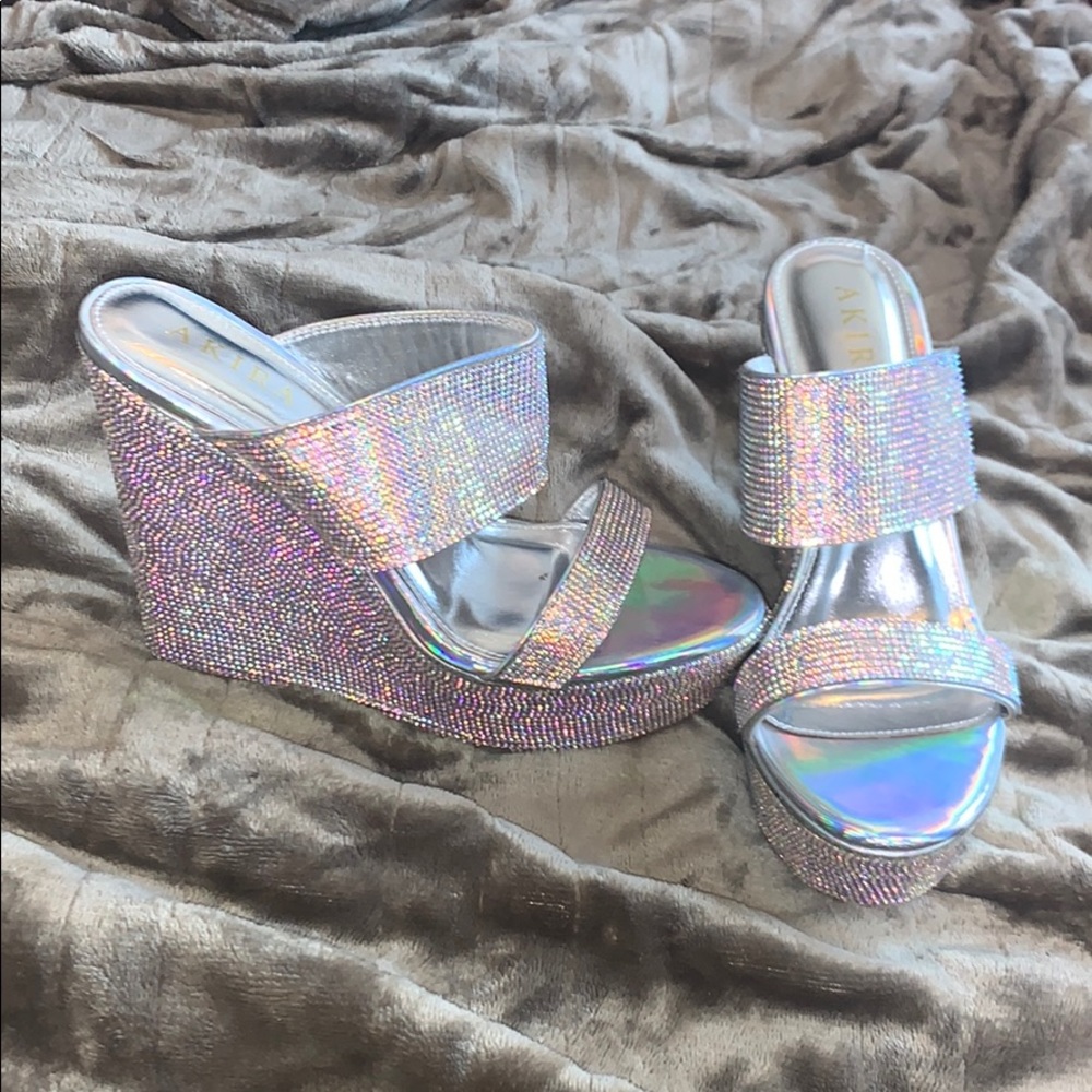 Blinged-Out Rhinestone Wedges